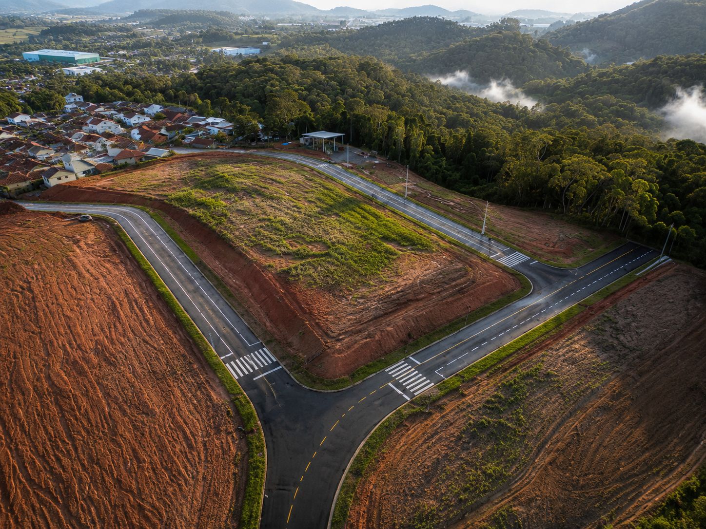 Vista aérea do loteamento Alvora